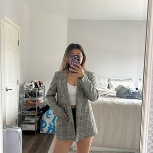 plaid blazer